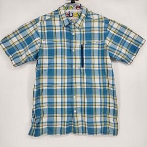 Columbia Shirt Mens Large‎ PFG Vented Fishing Omni Shade Button Up Plaid